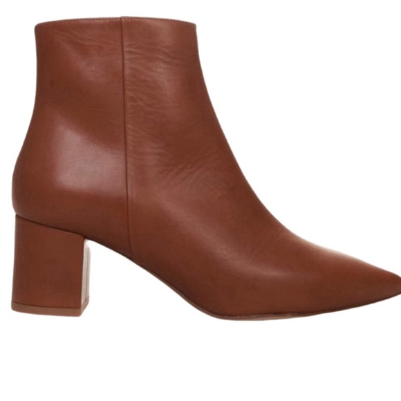 NWOB L’agence Brown Jeanne II Leather Bootie - Sz 10